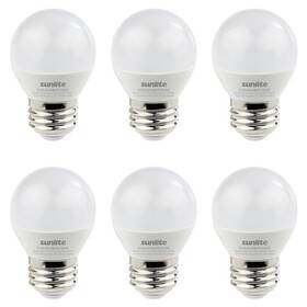 41894-su Sunshine Lighting G16 Led Dimmable Decorative Globe Vanity Light Bulbsed 3000k Warm White Frost