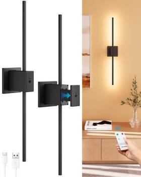 Uiwl07a Suraielec Battery Operated Wall Sconce Set Of Two 28 Inch Rechargeable Led W