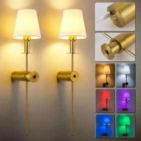 Spbd240903 Surpalig Battery Operated Wall Sconces Set Of 2 6000mah Lamp Rechargeable Gold Wirel