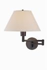 Ls-1171d Swing-arm Shade Lamp Dark Wall 43518 Bronze Swinger Id White