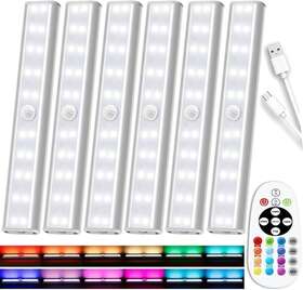 Szokled 445037058045 Under Cabinet Lighting Rechargeable 48-led Remote Lights Wireless Kitch