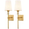 T3127bu-j-c-2 Gold Wall Sconce Sets Of Beige Linen Shade 691199747618