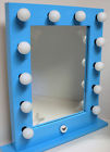 Table Corner Blue Hollywood Vanity Etchings Sky Up Top Mirror Lighted