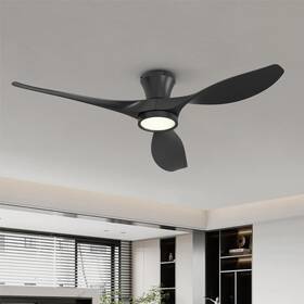 9013 Taloya 52 Inch Ceiling Fan With Led Light Remote Control Flush Mount Low Prof