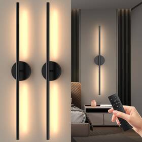 Se-ws-bp02r Tartek Battery Operated Wall Sconces Set Of Two Rechargeable 32 Inch Black