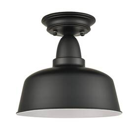 Tb7089cu-bw Tengiants Farmhouse Matte Black Ceiling Light Fixture Rustic Barn Intusrial Semi Flush