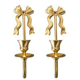 Tgi225k0c1-1 Terkco Brass Wall Candle Sconces Decor Set Of 2 Antique Gold Bow Stick Tgi225k0c1-1 Terkco Brass Wall Candle Sconces Decor Set Of 2 Antique Gold Bow Stick