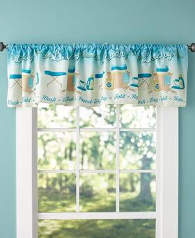 The Lakeside Collection 190941103950 Laundry Room - Valance 3 Inch W X 4.5 L Pack Of 1 Blue