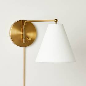 89632738 Threshold Designed W/studio Mcgee Wall Plug-in Sconce Black - With