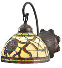 106289 Tiffany Burgundy Sconce Style Stained Lighting Wall Pinecone Glass Meyda