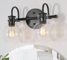 L-7493-1 Tipace Lnc Charm 13-in 2 -light Matte Black Farmhouse Vanity Light Bar