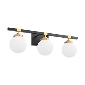 Tipace Mid Century Modern Bathroom Vanity Light Fixtures 3 Lights Milky