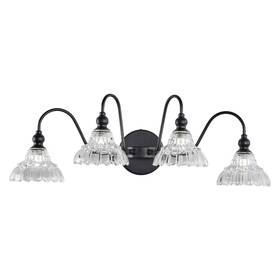 A123-4b Tlolgt Black Vanity Light Fixtures 4-light Bathroom Vintage Wall Sco