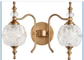 W233-2 Tlolgt Vintage Bathroom Wall Sconces 2-light Light Fixtures With Crystal Glass