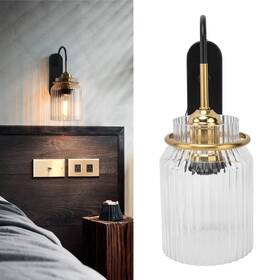 Topyondimb29neqs3 Topyond Retro Wall Sconce With Glass Lampshade Light - E26/e27 Wa