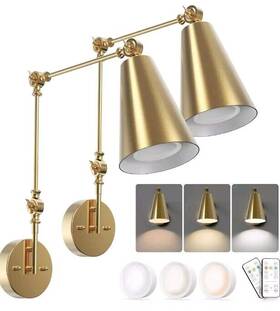 F002-bows Tovmey Battery Operated Wall Sconce Adjustable Angle Sconces Op