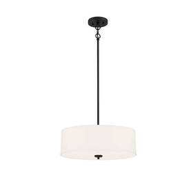 Tw90114-mbk Trade Winds Lighting 3-light Pendant Light In Matte Black -