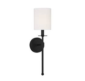 Tw92257mbk Trade Winds Lighting Fiona 1-light Wall Sconce In Matte Black