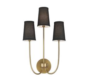 Tw92265nb Trade Winds Lighting 3-light Wall Sconce In Natural Brass By Meridian M90065nb