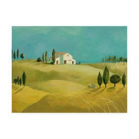 Trademark Fine Art 193420704129 14x19 Tuscan Villas Paint 2 By Pablo Esteban