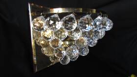 11550br Triarch International Wall Sconce With Lucite Balls Mid Century Modern Intl Brass