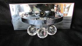 11580ch Triarch International Mid Century Modern Chrome Wall Sconce Lucite Faceted Balls