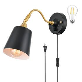 Trlife 781509869908 Dimmable Wall Sconce Plug In Mounted Light With Cord Adjustable