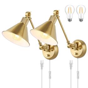 Arm-sconcebr-01-2p Trlife Wall Sconce Plug In Dimmable Sconces Set Of 2 Lights With P