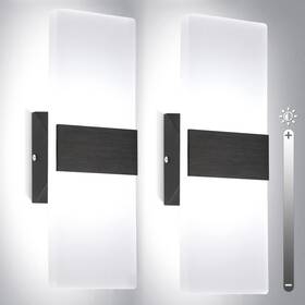 Ykl-6000k-bla Trlife Dimmable Wall Sconces Modern Set Of 2 Hardwired Mounted Li
