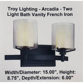 Troy Lighting 782042895119 - Arcadia Two Light Bath Vanity French Iron