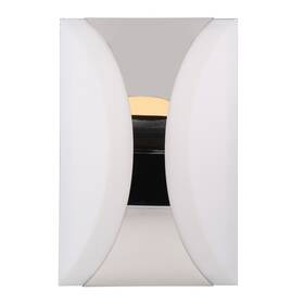 Kb20813-1 Troy Lighting Modern Led Wall Sconce Frosted Glass/chrome 2700k