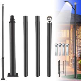 Pole-4m Undade 13ft Tall Street Light Pole - Outdoor Adjustable Galvanized Metal Lamp Pole-4m Undade 13ft Tall Street Light Pole - Outdoor Adjustable Galvanized Metal Lamp