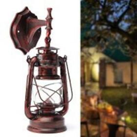 475961 Unique Rustic Red Bronze Metal Lantern Hanging Outdoor Wall Lamp