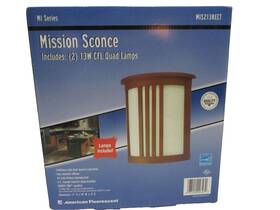Mis213kect United States American Fluorescent Mission Sconce 2 13w Cfl Quad Lamps Included
