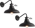 Untrammelife Gooseneck Wall Sconce Barn Lights 2-packs Matte Black Farmhouse Ou