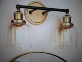 26b7juuo4613e7 Uolfin Modern Dome Bathroom Vanity Light 2-light Black And Brass Bell Wall Sconce