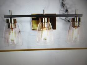 628g7yjrnzy4485 Uolfin 24 Inch 3-light Transitional Bathroom Vanity Light Black And Brass Sconce