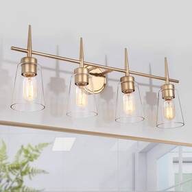 628i7myzf2a4617 Uolfin Wall Sconce 28.3 Inch Dimmable 4-light Rust Resistant Mid-century Metal Gold