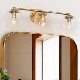 67fjb2hd2402422 Uolfin Mid-century Modern 3-light Brass Gold Globe Bathroom Vanity Light 67fjb2hd2402422 Uolfin Mid-century Modern 3-light Brass Gold Globe Bathroom Vanity Light
