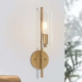 D7q7nuhd23858ui Uolfin Cylinder Wall Sconce Lind 1-light Brass Gold Tube Bathroom Vanity Light