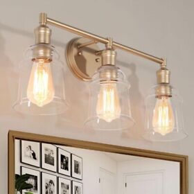 628n7jfnu2u4243 Uolfin Modern Gold Bathroom Vanity Light 3-light Brass Bell Wall Sconce