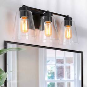 S7ffmfhd24337fa Uolfin Vanity Lighting Modern Bell For Bathroom Kurozo 3-light Matte Black