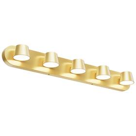 7540gd-5t Ursola Bathroom Lighting Fixtures Over Mirror 5 Light Vanity Led Gold