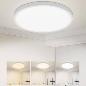 Uth-xdd-1pc Uthcracy Ceiling Light - 12 Inch 24w Flat Round White Led Flush Mount L