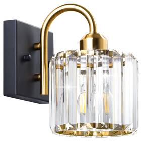Valytime 790832314634 Gold Bathroom Vanity Light - Crystal Fixture Over Mirror 1-light