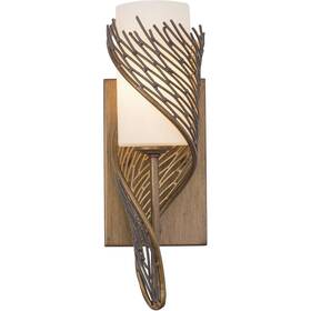 240k01rho Varaluz Flow 1 Light 4.5 Inch Hammered Ore Right Sconce Wall