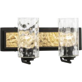 371b02cbfg Varaluz Hammer Time Bathroom Vanity Light Carbon/french Gold