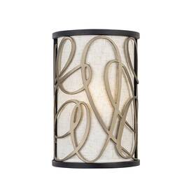 381w01mbar Varaluz 381w01 Scribble 12 Inch Tall Wall Sconce - Matte Black / Artifact Taupe