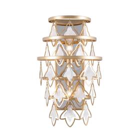 386w02fg Varaluz 386w02 Fleur 2 Light 16 Inch Tall Wall Sconce - Gold