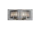 Ac1292 - Varaluz Firefly Brushed Nickel Vanity Texture Retail 98.00 Glass